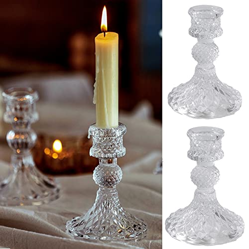 XUBX Set di 3 Portacandele in Vetro, Porta Candele...