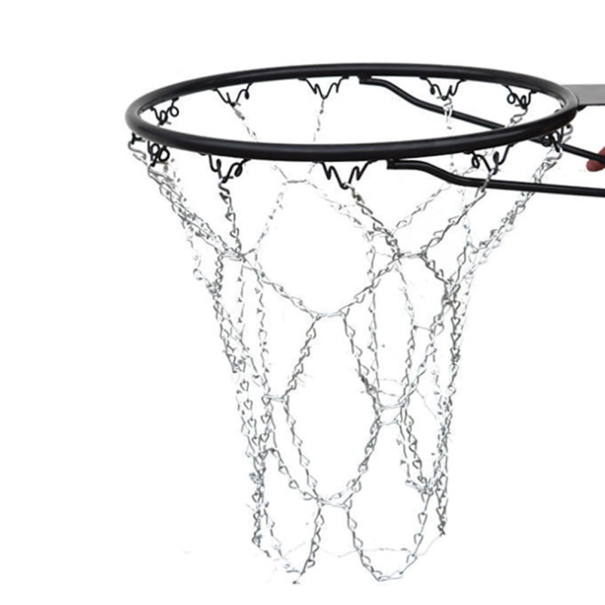 Ciieeo 2 Stück Robustes Basketballnetz aus Eisenkette Langlebiges Kettennetz Ersatz für Indoor und Outdoor Schwer Belastbar und Professionell Geeignet