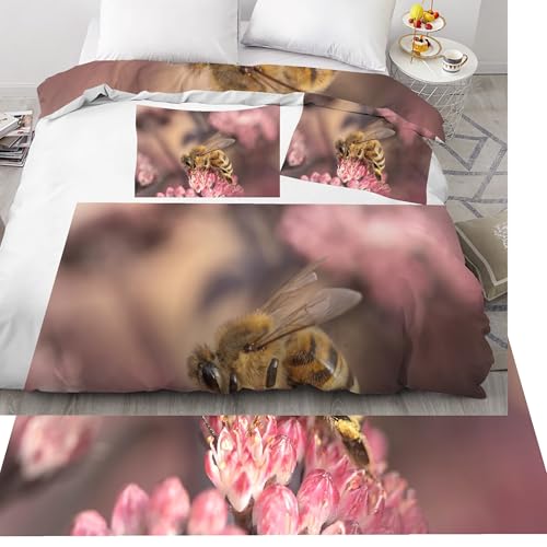 Housse de couette 240 x 260 cm sushis avec 2 taies d'oreiller microfibre