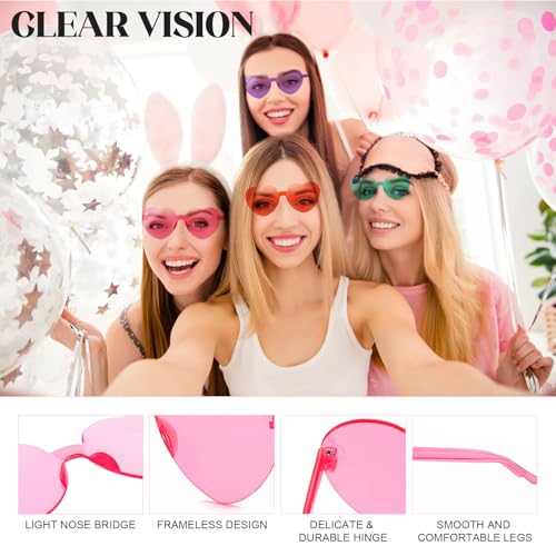 Herbst 18 Stück Herz Sonnenbrille, Party Brillen Herz, Herzbrille Sonnenbrille Herzform, Partybrillen Erwachsene für Party Zubehör,Foto Requisiten,Geburtstag,Fasching, Karneval