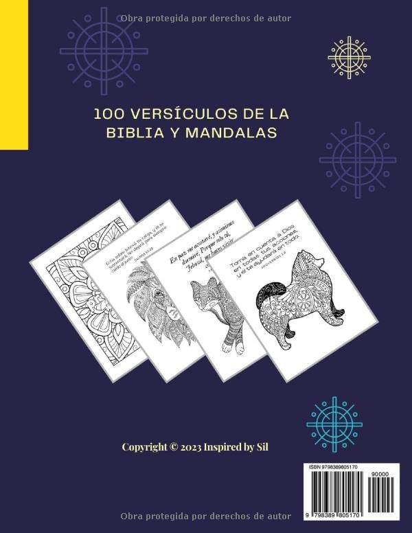 Miniatura 2 de Versículos de la Biblia y Mandalas Libro de Colorear para Adultos Libro de colorear para jóvenes y adultos de 100 Versos Bíblicos y mandalas Libro