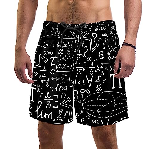 Maillots de bain hommes design monde mathématique léger et respirant