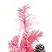 IDS Home 12inch Mini Desk Top Table Top Decorated Christmas Tree with Bows & Baubles Ornaments Decorations, Pink