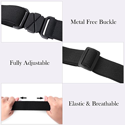 Suosdey Women Invisible Belt Black Stretch Belts For Women Adjustable With No Show Plastic Buckle #TOP4