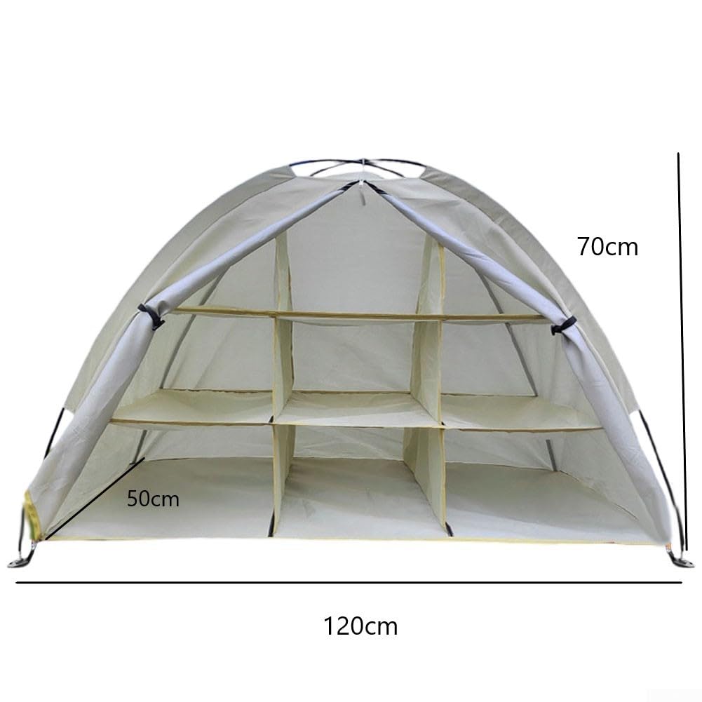 Zoegneer Tienda de almacenamiento al aire libre 9 estantes gabinete de camping portátil impermeable organizador para barbacoa picnic viaje parque zapatos almacenamiento hogar patio trasero 120 * 50 *