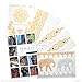 Flash Tattoos Sheebani Authentic Metallic Temporary Jewelry Tattoos 4 Sheet Pack (Black/gold/silver) Includes over 19 assorted premium henna inspired waterproof tattoos