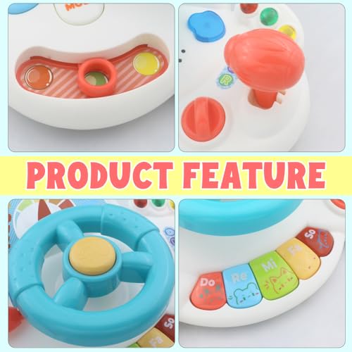 Image of Caterbee Baby Turn and Learn Driver Steering Wheel Toys (White)
