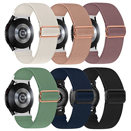 20mm Watch Band Compatible with Samsung Galaxy Watch 5 Band/Galaxy Watch 4 Band 40mm 44mm,Galaxy Active 2 band 40mm 44mm,Galaxy Watch 5 Pro Band 45mm/Galaxy Watch 4 Classic Band for Women Men,6 Pack