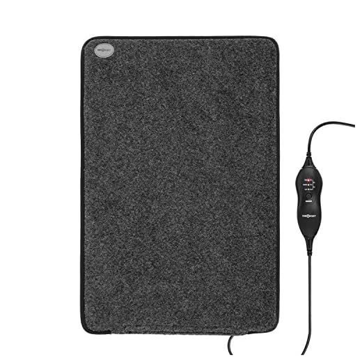 Oneconcept Magic Carpet - Alfombra eléctrica calefactora 75W, Temporizador, 60x2x40cm, Funda Lavable, Resistente poliéster con Capa Antideslizante, Antracita