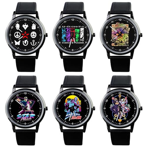 ジョジョの奇妙な冒険 腕時計 印象風 時計 空条承太郎 ジョルノ・ジョバァーナ ウォッチ デジタル クオーツ時計 ベルトウォッチ 軽量 人気 アニメ キャラクター コスプレ小物 周辺 アクセサリー ギフト プレゼント (1)