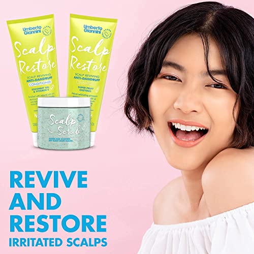 Umberto Giannini Scalp Rescue Kit, Vegan & Cruelty Free Scalp Restore Shampoo, Conditioner & Scalp Scrub Bundle, 3 Pack - Image 3