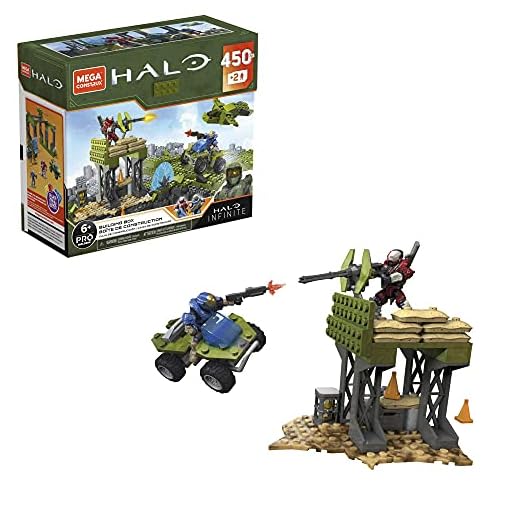 MEGA Bloks - Halo Construx Halo, boîte de Construction, 450 pièces et 2 Figurines incluses, Jeu de Briques de Construction, 6 Ans et Plus, GPT03