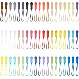 60 Pieces Zipper Pulls 12 Colors Nylon Cord Zipper Tag Replacement for Clothes, Luggage, Backpacks, Jackets,Handbag Tents, Sweatshirt
