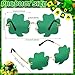 Hoplito St. Patrick's Day Irish Shamrock Sunglasses for Women Men Green Fashion Costume Party Decorations Accessories (Shamrock)