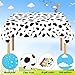 NOVWANG Kids Story Tablecloth, 4 Pack Blue Sky White Cloud Tablecloth Mix Color Toy Inspired Tablecloth Disposable Cow Table Covers for Cartoon Party Decorations Baby Shower Birthday Supplies