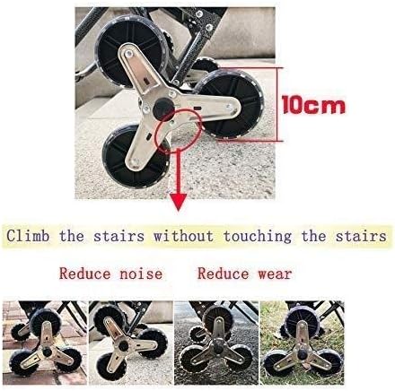 Miniatura 3 de Shopping cart RRH - Carrito plegable para compras, duradero, escalador, escalador, con tres ruedas, múltiples bolsillos para un fácil almacenamiento