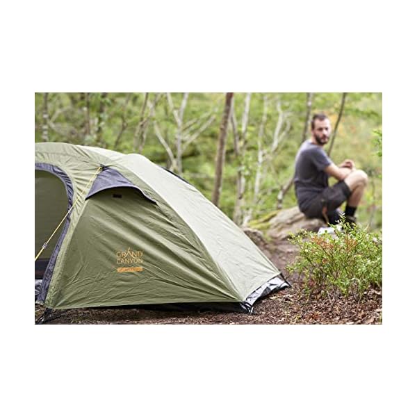 Grand Canyon APEX 1 - Kuppelzelt für 1-2 Personen | Ultra-leicht, wasserdicht, kleines Packmaß | Zelt für Trekking, Camping, Outdoor | blau oder Oliv-grün – Bild 7