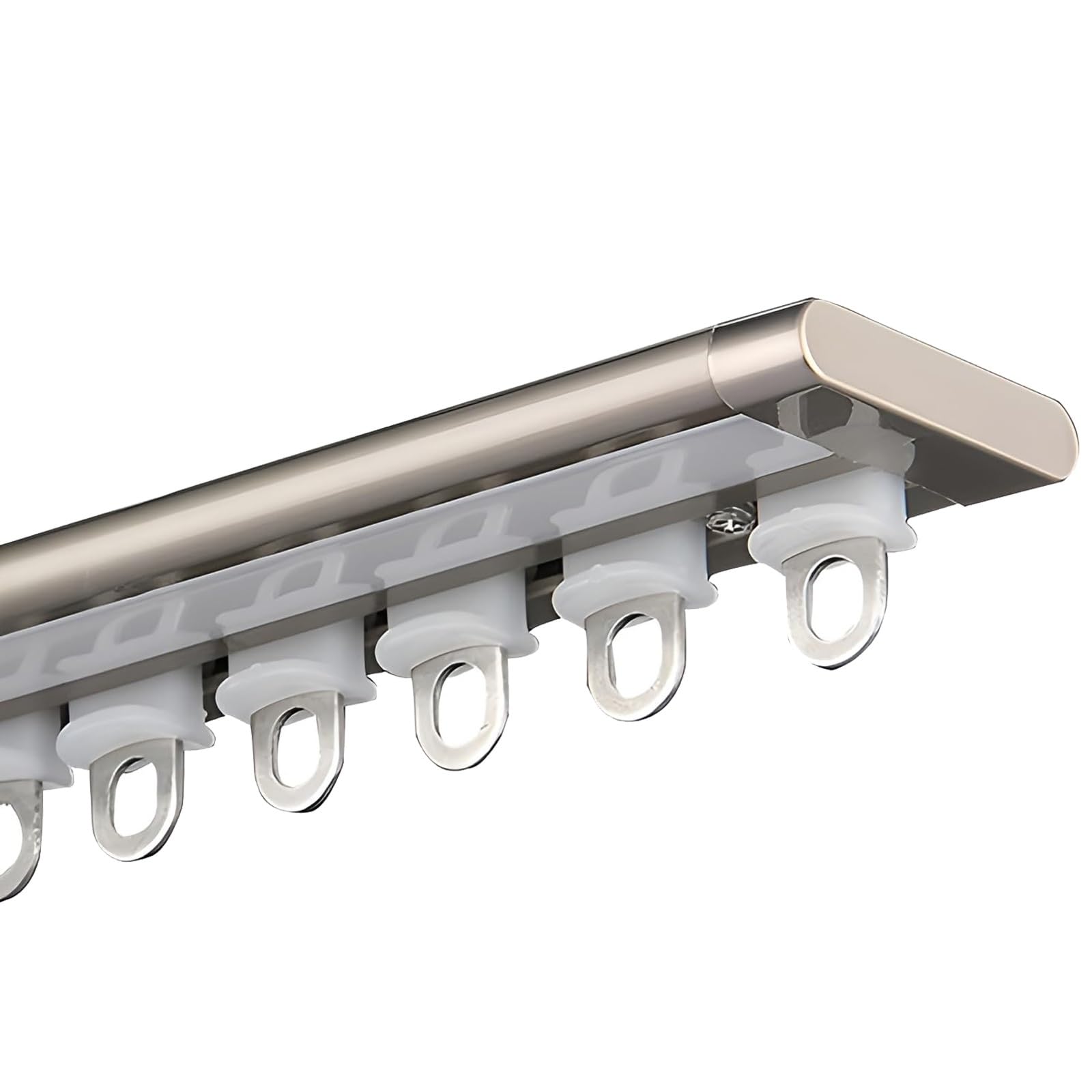 Aluminiowy sufit ain Track 300 cm (9,8 ft) - Wyciszony system przesuwny do salonu i sypialni - szyny gładkie - łatwe wkładanie mosiądzu h