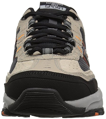Skechers Sport Men's Vigor 2.0 Trait Memory Foam Sneaker, Taupe/Black, 9.5 M US
