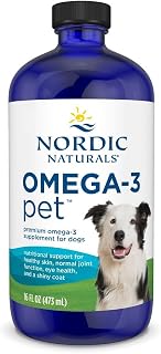 Nordic Naturals Omega-3 Pet Fish Oil for Large Dogs - 1380mg EPA+DHA per Teaspoon, 16oz Unflavored Liquid - Heart, Skin, Coat & Immune Support