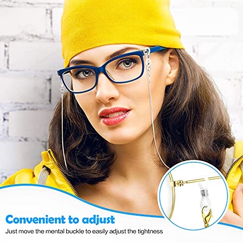 Inovat 100 Pcs Rubber Connectors Ends For Eye Glasses Holder Necklace Chain 21X6Mm Nickel Tone Transparent Color #TOP2