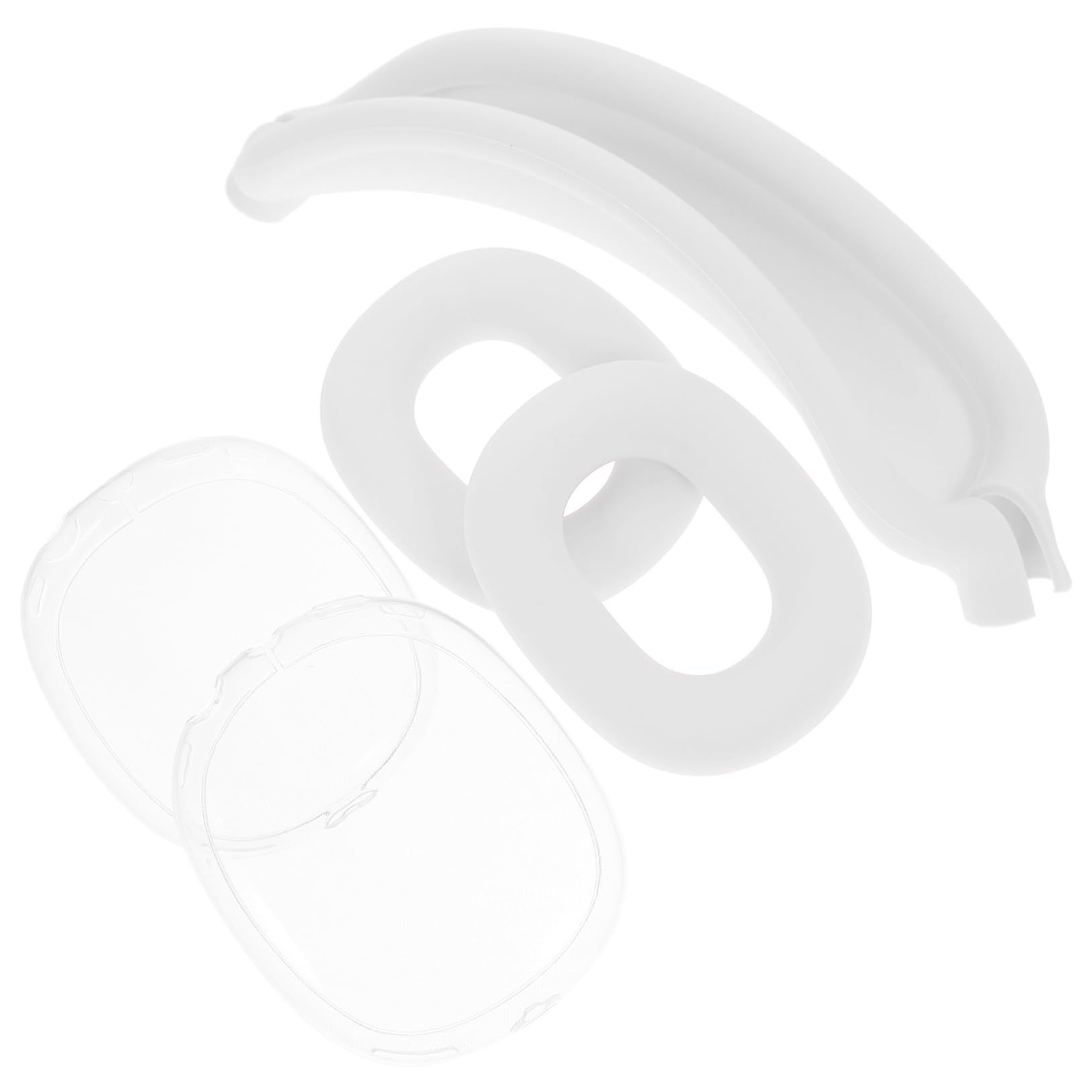 HOMSFOU 5juegos Almohadillas De Repuesto para Auriculares Cubierta De Diadema y Almohadillas De Oído Materiales PE Color Transparente Seguro y Confortable