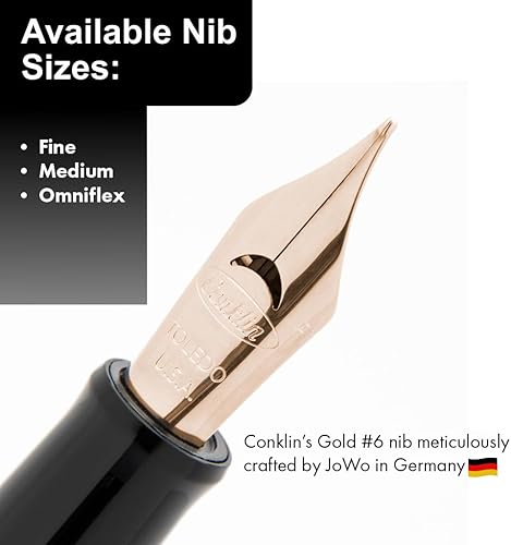 Miniatura 6 de Conklin Herringbone Signature Pluma Estilográfica Plata - Omniflex