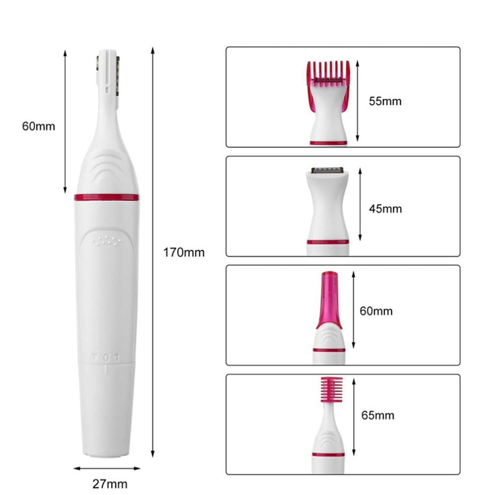 Augenbrauen Trimmer für Frauen, Gesichtshaarentferner für Frauen,Elektrischer Haarentfernung, Schmerzfreie Gesichtsrasierer Elektrorasierer Trimmer für Damen, für Körper Gesichtshaare Lippen Kinn