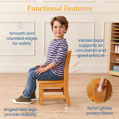 Image of ECR4Kids 24in x 36in Rectangular Hardwood Table with 20in Legs and Two 10in Chairs, Kids Furniture, Honey