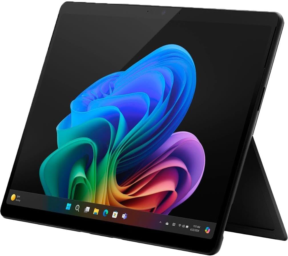 Microsoft Surface Pro 2-in-1 Laptop/Tablet (2024), 13″ OLED Touchscreen Display, 16GB RAM, 512GB Storage | Windows 11 Copilot+ PC, Snapdragon X Elite (12 Core), Black Microsoft Surface Pro 2-in-1 Laptop/Tablet (2024), 13″ OLED Touchscreen Display, 16GB RAM, 512GB Storage | Windows 11 Copilot+ PC, Snapdragon X Elite (12 Core), Black