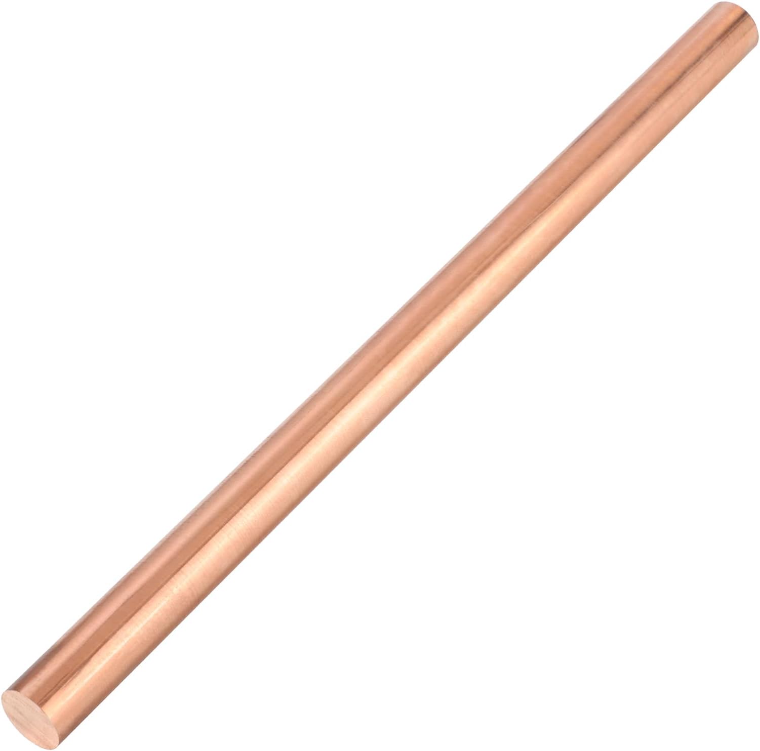 Pure Copper Round Rod 5/8" Dia 13" Length Bare Copper Cu Metal Rod for DIY, Industry, Decoration (5/8x13inch, 1Pcs)