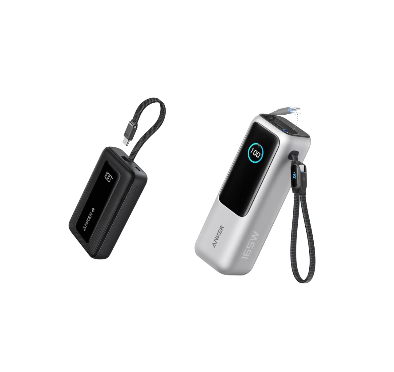Anker Laptop Power Bank with Built-in USB-C and Retractable Cable 25K 165W