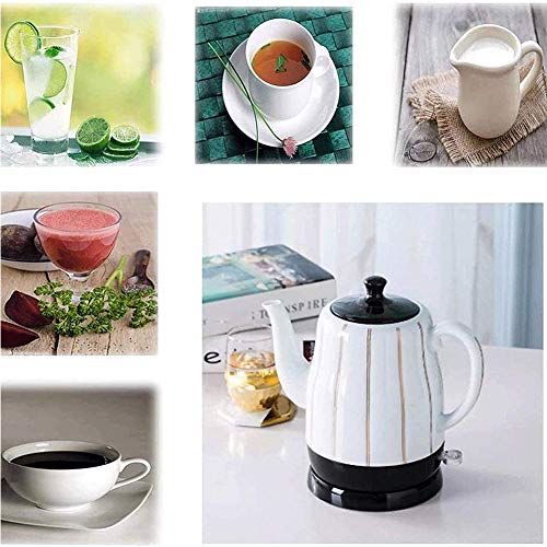 Bouilloire pour eau bouillante 1,7 L sans fil en céramique rétro - 8