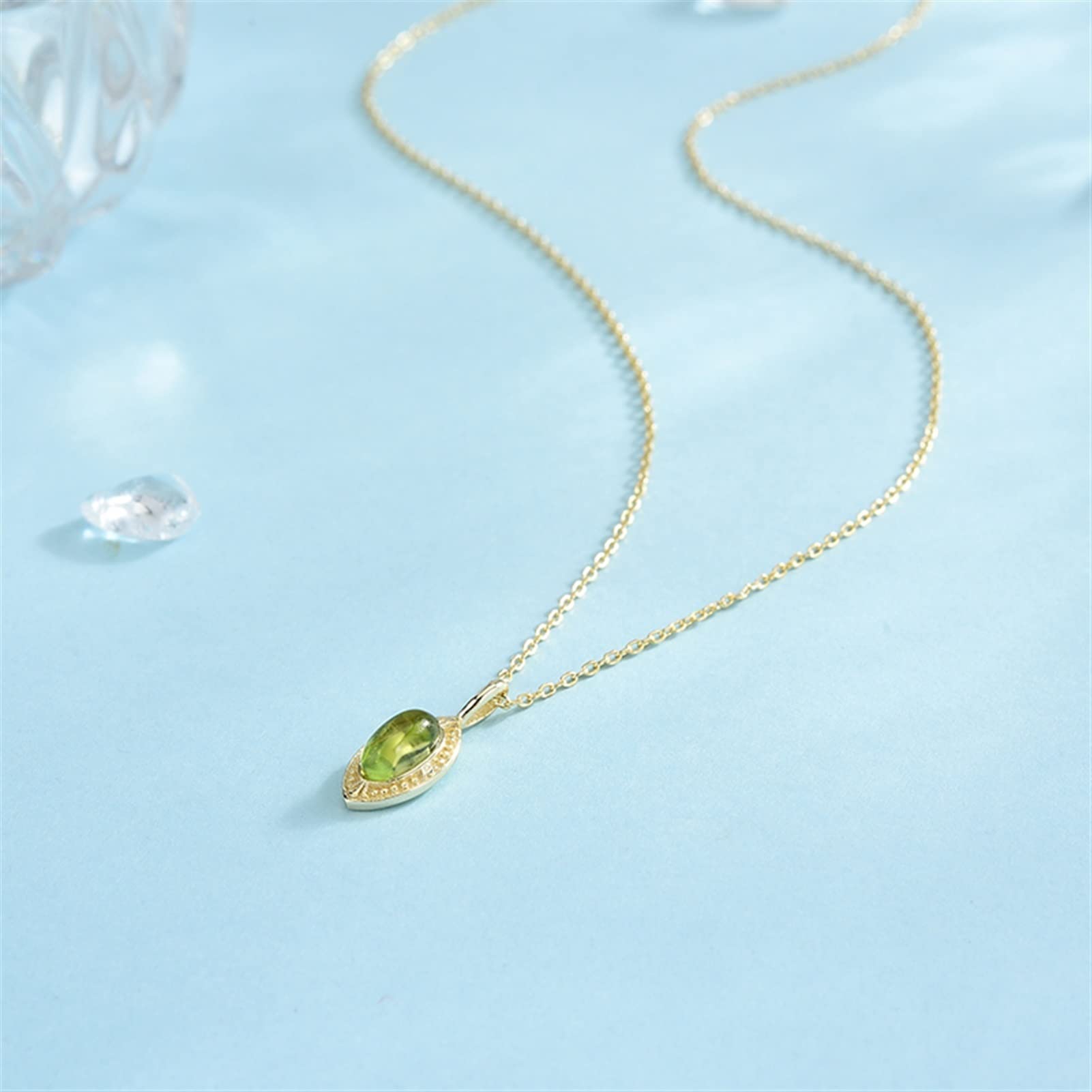 Collares Colgante Forma De Gota Collar Colgante De Cristal Verde Collar Cadena De Clavícula Llena De Collares Largos Hechos A Mano