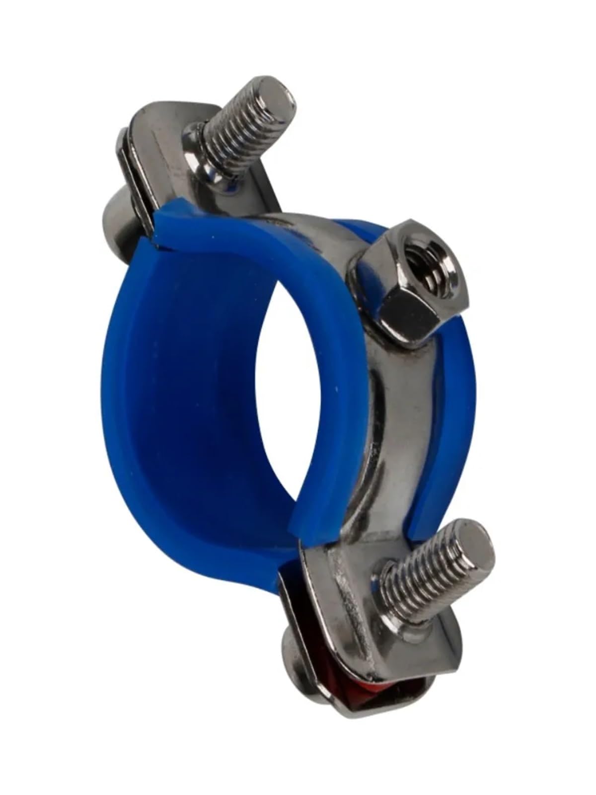 Con caja azul M8 x 1,25 mm, ajuste hembra, tubo OD de 19-108 mm, acero inoxidable 304, abrazadera de soporte para tubo de acero inoxidable (compatible con tubo OD de 60-65 mm)