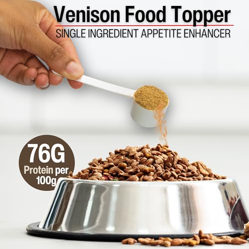 Image of Ventus Dog Food Topper - Single Ingredient High Protein Meal Topper for Dogs, Venison Seasoning, 6 oz