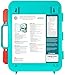 Be Smart Get Prepared First Aid Kit, Teal, 326 Piece, Exceeds OSHA and ANSI Guidelines 100 People - Office, Home, Car, School, Emergency, Survival, Camping, Hunting and Sports