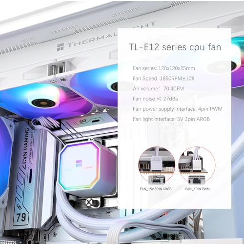 Refroidisseur Thermalright Frozen Prism 360 ARGB blanc haute efficacité Intel LGA1851 AM5