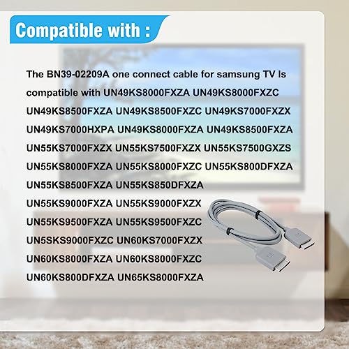 BN39-02209A BN39-02210C One Connect Cable is Compatible with Samsung TV UN49KS8500FXZA UN49KS8500FXZC UN49KS8000FXZA UN49KS8000FXZC - Thumbnail 2