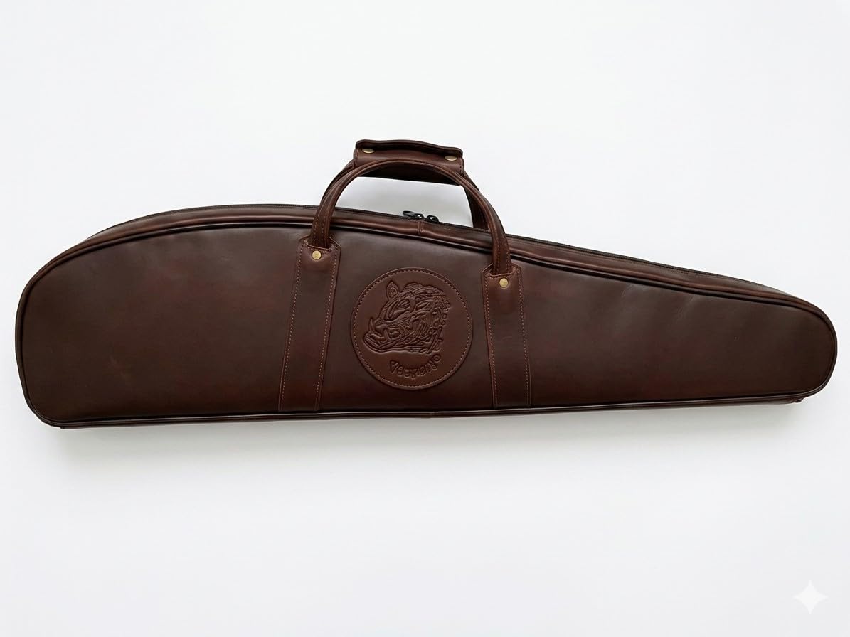 Funda de Piel, Acolchada para Rifle con Visor.