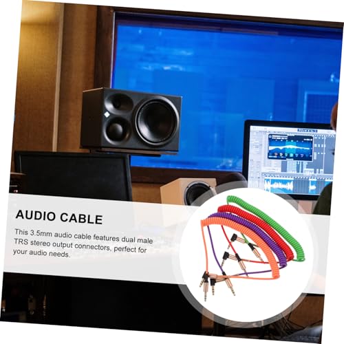 Cable de audio AUX 3.5mm macho a macho en espiral x4 miniatura 7