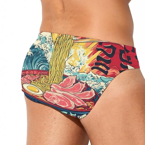 Ramen Chicken Flavor Noodle Soup Men's Swim Trunks Briefs Swimsuit Swimwear Bathing for Underwear Beach4