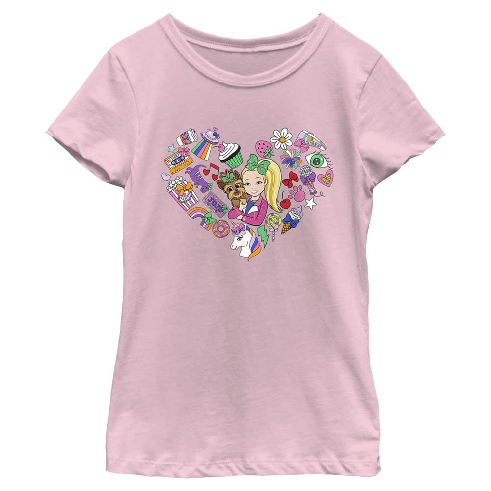 Nickelodeon JoJo Siwa Icon Heart - Maglietta a maniche corte per ragazze