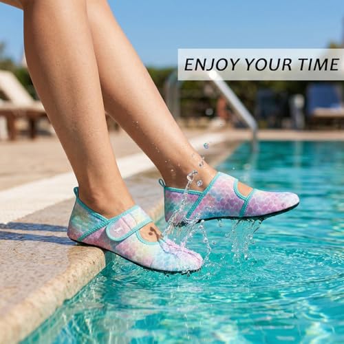 Image of Water Shoes for Women Men Barefoot Beach Swim Aqua Socks Summer Wide Slides Sandals Quick Dry Pool River Sea Sock Shoes
