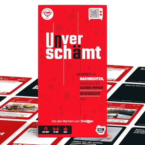 Das Spiel des Lebens Junior Brettspiel für Kinder ab 5 Jahren, Spiel für 2 – 4 Spieler 8 Unverschämt Spiel - Das lustige Kartenspiel mit unverschämten Nachrichten von den Machern von Dreister - Partyspiel mit 480 witzigen Spielkarten - Perfekt für jeden Spieleabend mit Freunden