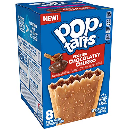 Image of Pop-Tarts, Breakfast Toaster Pastries, Frosted Chocolatey Churro, 13.5oz Box (Pack of 12)