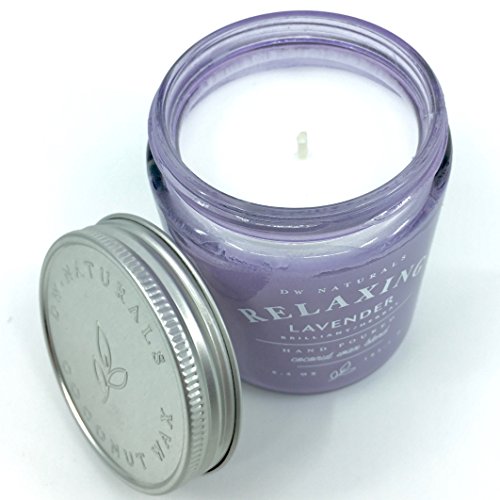 DW Naturals Relaxing Lavender Scented Candle Coconut Wax Blend