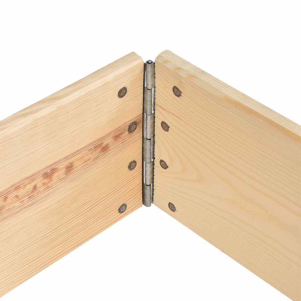 Jardinière surélevée 80 x 120 cm en bois de pin massif empilable et pliable pour jardin, balcon, terrasse, idéale pour légumes, fleurs et plantes, résistante aux intempéries, durable