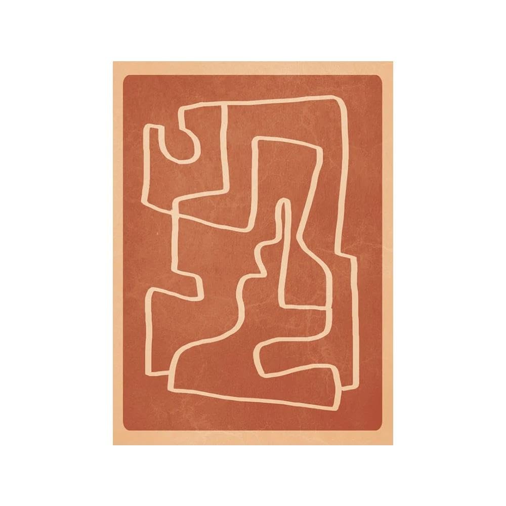 Baibexing Abstract Boho Rainbow Leaf Terracotta Vase Wall Art Canvas Painting Nordic Posters And Prints Wall Pictures Living Room Home Decor A6 30X40cm Unframed