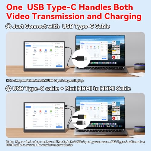 Image of S123E 12.3 Inches Portable Monitor for Switch /Switch 2, Ultra Slim Touchscreen Monitor Touch Mini Travel Monitor 1280P IPS Display 100% sRGB for Laptop Surface PC Xbox PS4 /5 and Office